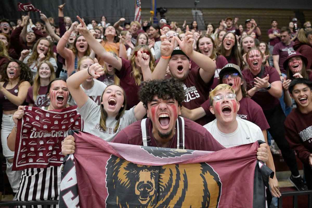 UMGRIZZLIES's tweet photo. Last year, you helped @MontanaGrizVB set an attendance record. Let's do it again on Tuesday, and help Montana maintain possession of the Main Line Trophy!

🏐 Tuesday at 7 p.m.
👕 Free shirts for first 500 fans
🎟️ https://t.co/9CfCx6Gldf https://t.co/Tn4GKN1iav