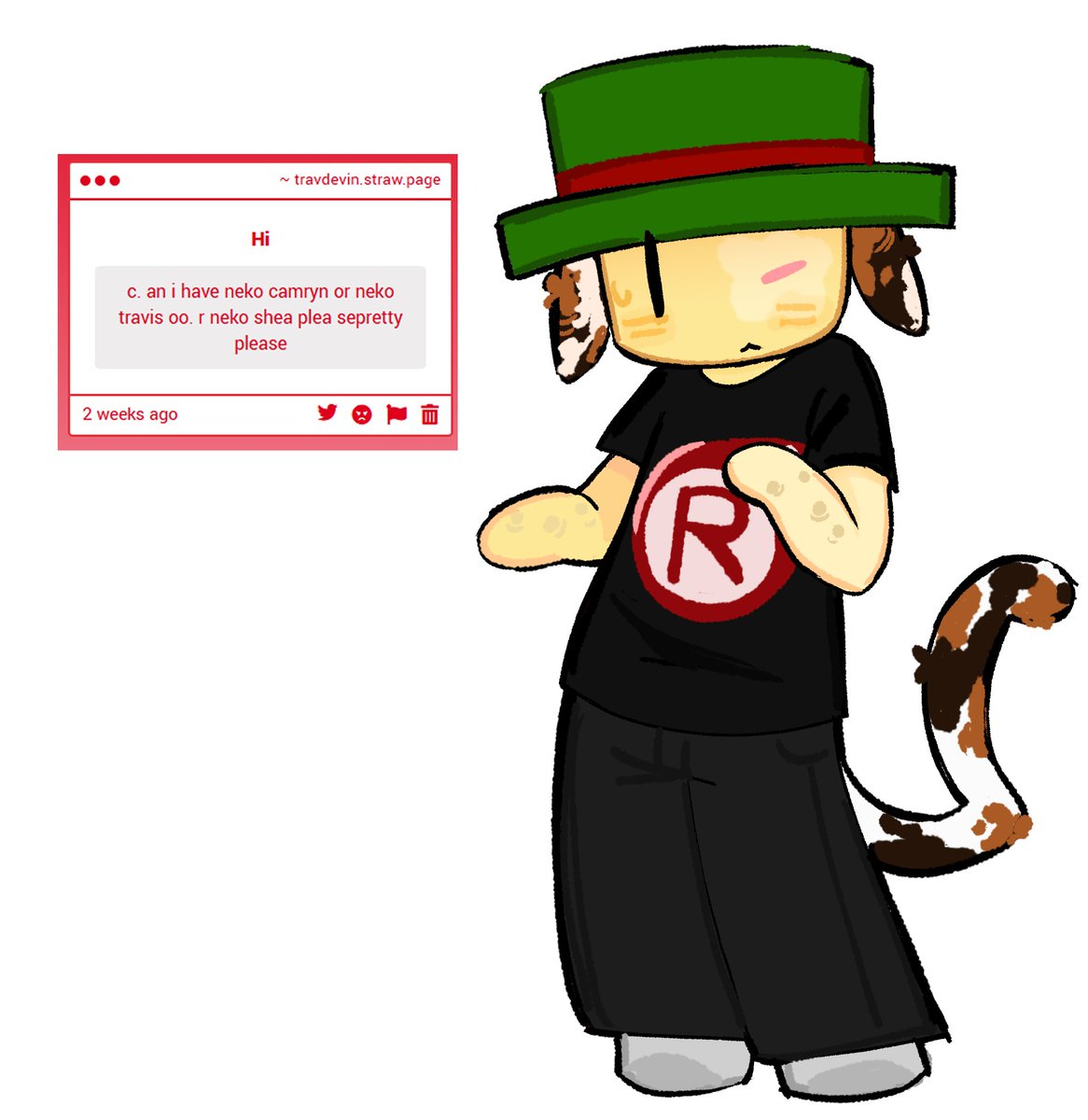 mactaliaaa's tweet photo. #tmirb yes ill do neko camryn and travis later Too https://t.co/ruZD6E8j84
