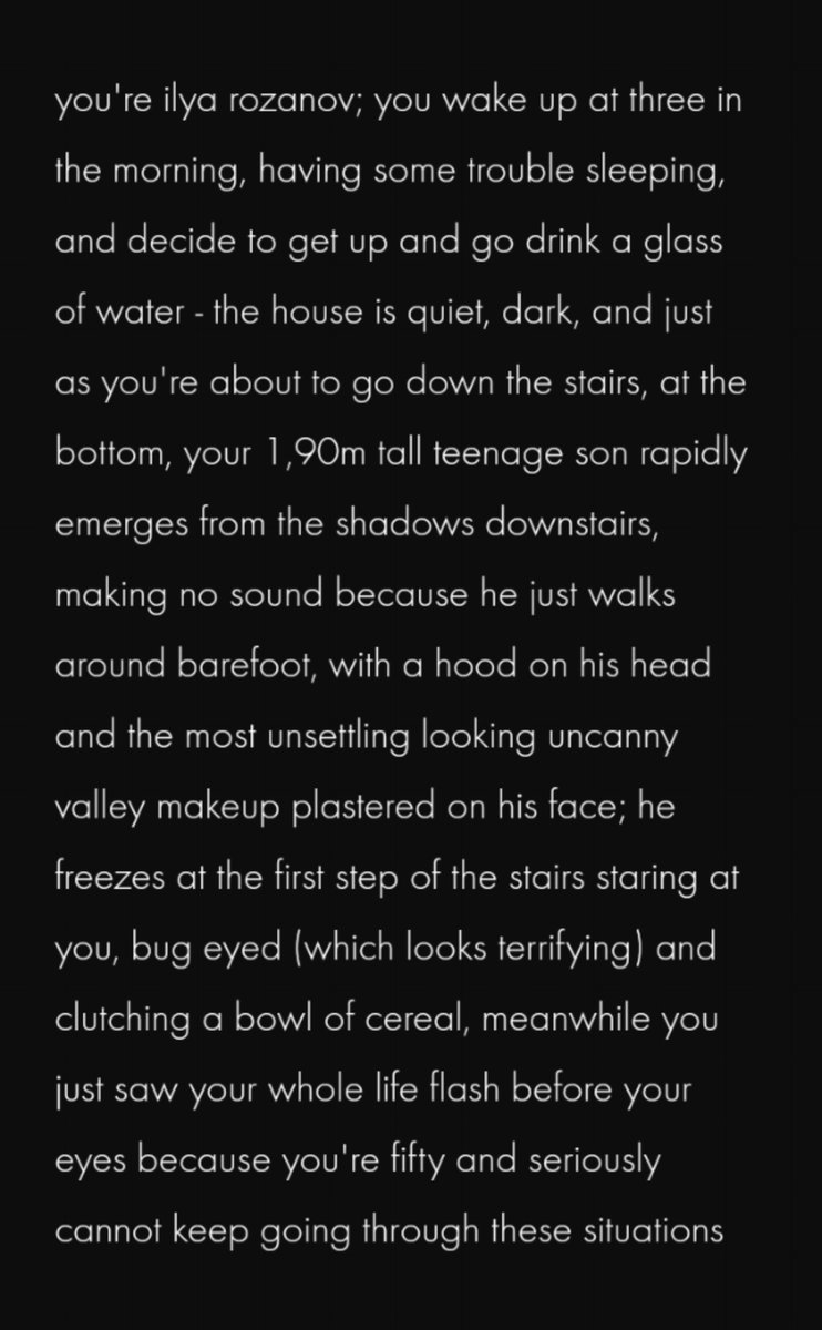 wingsseni's tweet photo. headcanon that niko stays up very late and sometimes does horror-adjacent makeup, walks around the house with it on his face when he wants a snack and just hopes that no one else is awake https://t.co/o1iG7jWs12