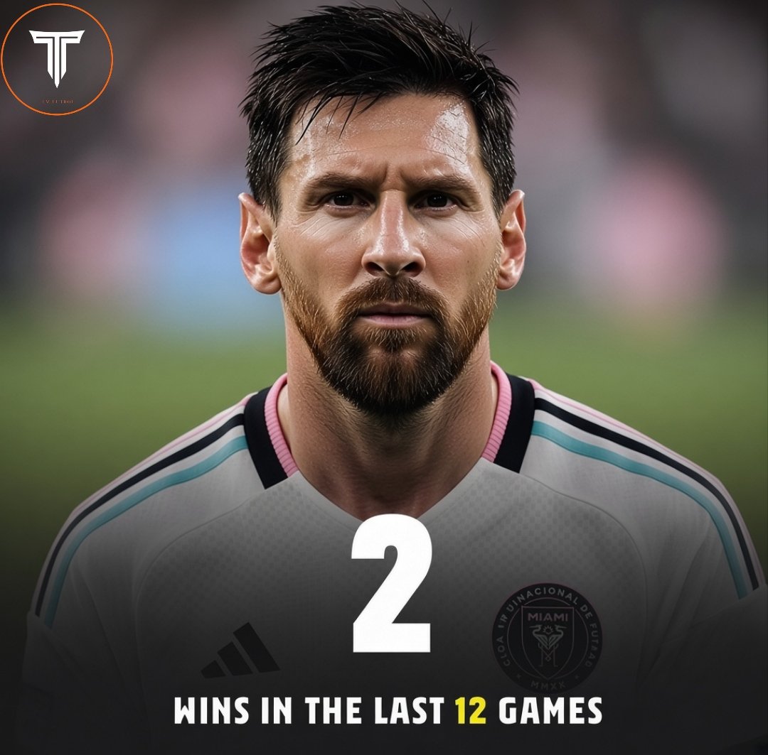 TMfutbal's tweet photo. 🚨 𝗡𝗘𝗪: Lionel Messi fails to win yet ANOTHER game for Inter Miami making it 2 wins in 12 games! https://t.co/Lw1tsw9Uu6