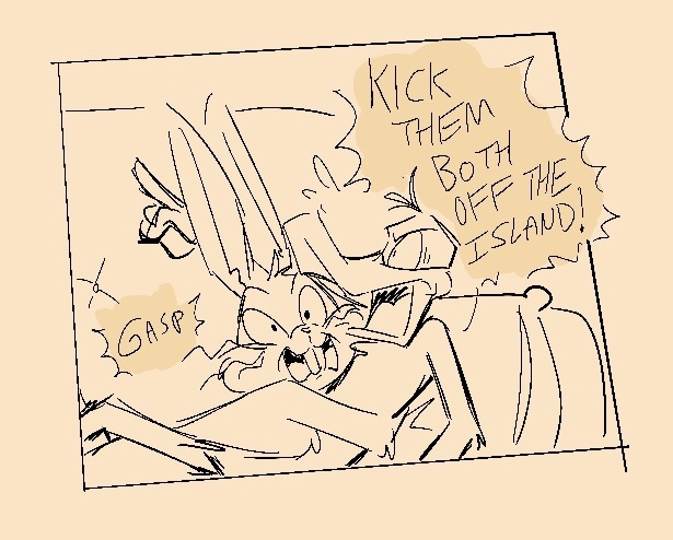 OutisNoface's tweet photo. More #baffy heheheshghvb 
(Daffy is watching trash tv lol) https://t.co/hmETcUKU7X