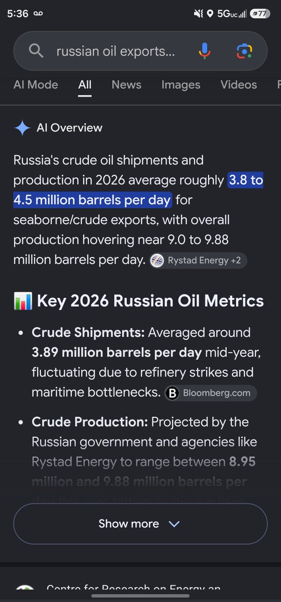 SmithTheMidget's tweet photo. @libinterpreter @MrLeadslinger @dubzpatriot At most a 1 .2 million barrel per day reduction 

Whereas the Hormuz closing is a 20 million barrel per day reduction 

Where exactly did you learn this bro https://t.co/9O081WCpNp