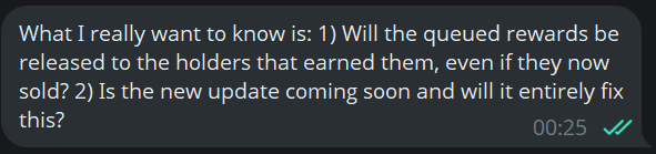 TrollionsTroll's tweet photo. I got the full information from @LaunchOnSF $STONK resources. If you sold (or sell now before the update), you won't recover the $TROLL queued, which will be redistributed between the current holders.

Hodlers win I guess...😃

Sorry that happened during launch, but it was out of my control and it should be sorted shortly.

I also found a guy who built a bot that does API calls to @LanuhcOnSF servers to trigger the queued tokens and I think it's working.

Long day. More tomorrow.