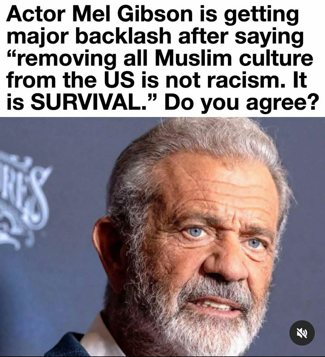 Mel1Gibson's tweet photo. What do you think? Do you support Mel Gibson on this? 🤔 https://t.co/L0whG9iiza