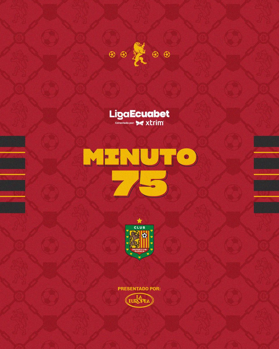 DCuencaOficial's tweet photo. ⏱️ 75’ | ¡ENTRAMOS EN EL TRAMO FINAL! 🔥
Quedan 15 minutos para ir por todo. 🦁🔴⚫️
Presentado por #LaEuropea
#DCuenca 1-0 #MushucRuna
#Fecha1 #Hexagonal2
#VamosCuenca https://t.co/q36jXV6FRq