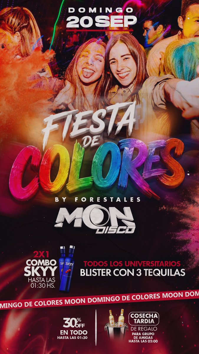 MOONDISCO1's tweet photo. DOMINGO MOON 🌙
BIENVENIDA PRIMAVERA 🌼🌼

ABRÍ LA IMAGEN Y MIRA LAS PROMOS👇🏻

💥 S O R T E O💥

✅ 1 Vale de 80MIL
✅ 1 Vale de 40MIL 🫶🏻
✅ 3 BIRRAS A ELECCIÓN 🍻
✅ 2 COMBOS SKYY
✅ 2 COSECHAS

Dale...
🔁Rt
❤Fav
✅ @ a dos amigos https://t.co/3z4co0Xfij