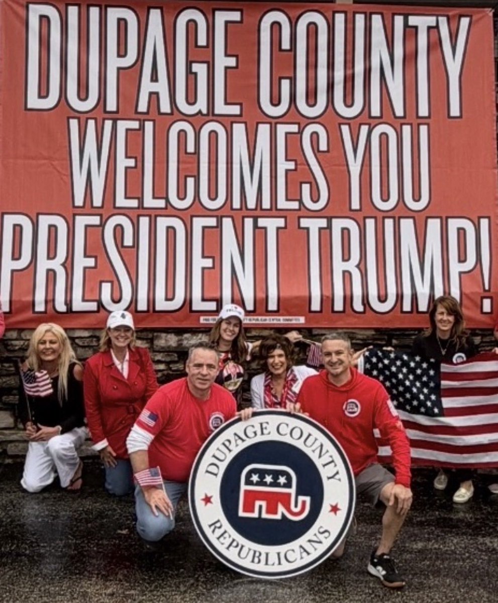 DuPageCountyGOP's tweet photo. We have a historic week ahead! The President of the United States will be in DuPage this week. We look forward to having the leader of the free world in DuPage County! DuPage County welcomes you President Trump 🇺🇸 🇺🇸 🇺🇸 https://t.co/pQS9yKUWGT