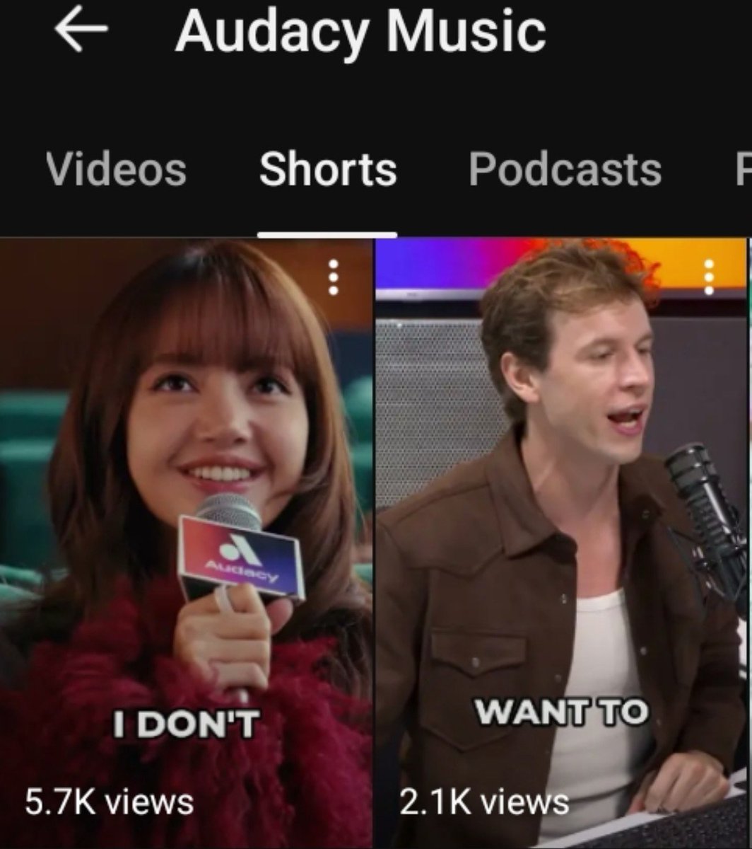 FckThat_Btch's tweet photo. Audacy YouTube shorts:

#LISA #LISAxAudacy #Audacy

Views - 3K
https://t.co/i8ZxfNAXV5

Views - 8K
https://t.co/ZFvWUr4qUF

Views - 5K
https://t.co/NdJOU3hiuB https://t.co/XgErtW2NKw