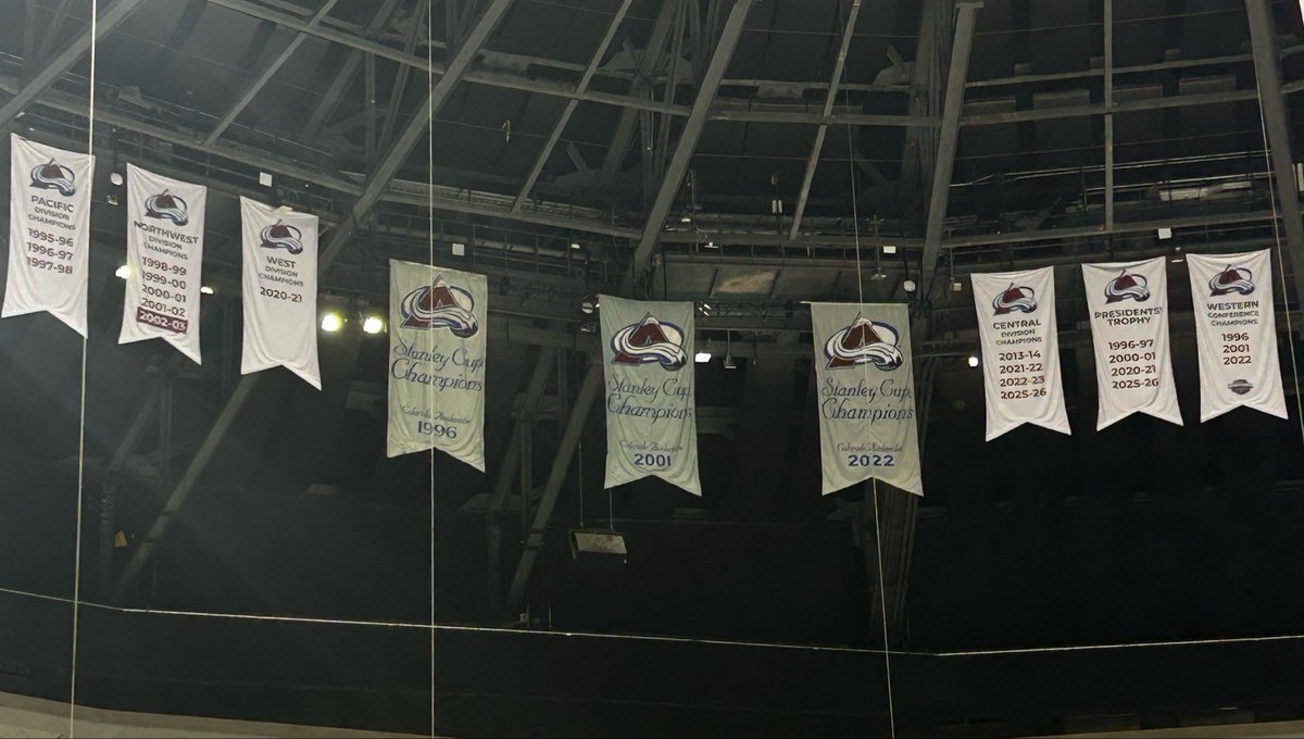 EverydayAvs's tweet photo. New layout for the banners at Ball Arena. Most have been removed and changed to a list style format 
#GoAvsGo https://t.co/wEehbkNRPb