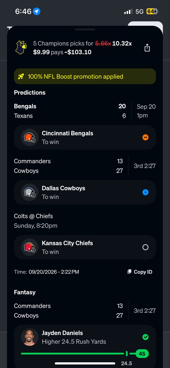 propheticbets's tweet photo. @UDSupport why is bengals voided? https://t.co/unvS7zhFfD