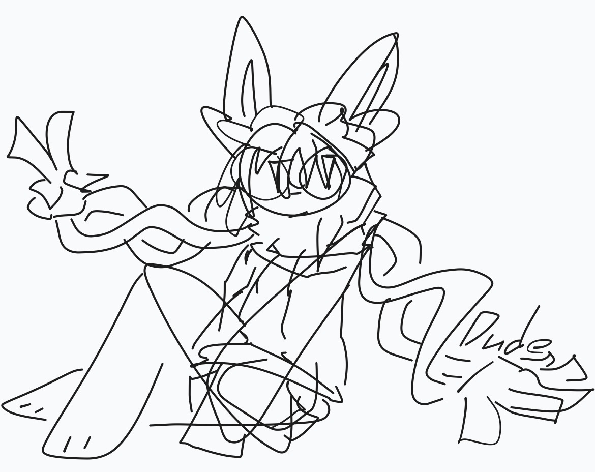 DudeTheDewott's tweet photo. stuck with relatives so I phone-doodled a #sylveon OC from a while back

maybe I should bring them back

anyway here’s the nerd https://t.co/xQoSP9rnrq