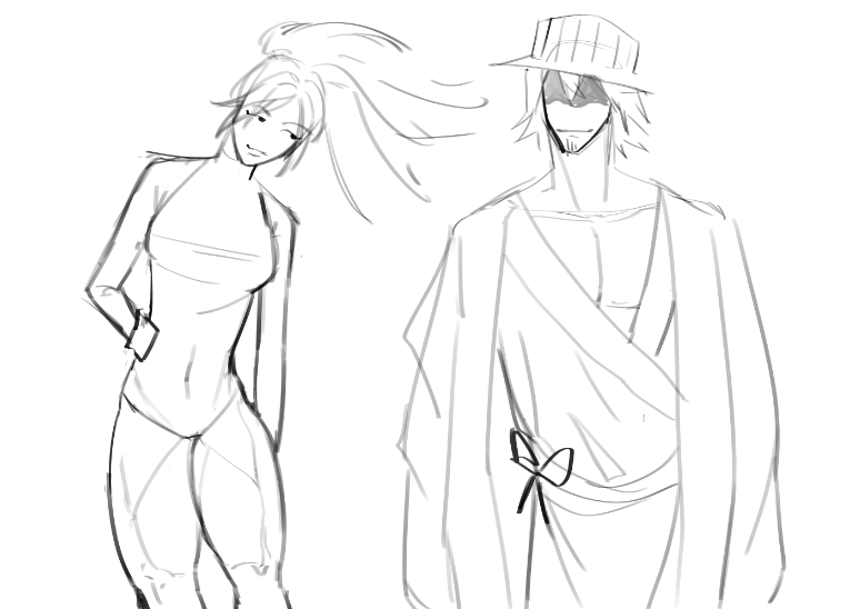 Loca1Jack's tweet photo. Yoruichi and urahara fun doodle cuz why not https://t.co/vfQeB53ra3