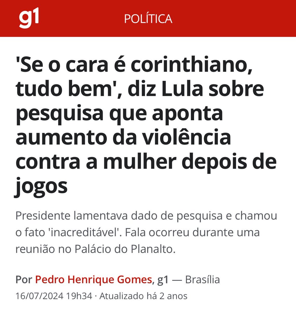 gabrielamdoo's tweet photo. Hipócritas, quando Lula soltou essas, era “brincadeira”, “frase equivocada” ou “fora de contexto”?

Pela lógica de vcs, uma fala infeliz basta para concluir que Lula é a favor da violência doméstica e que não existem políticas públicas de proteção às mulheres em seu gov. 🙂 https://t.co/a6jksRXLWV