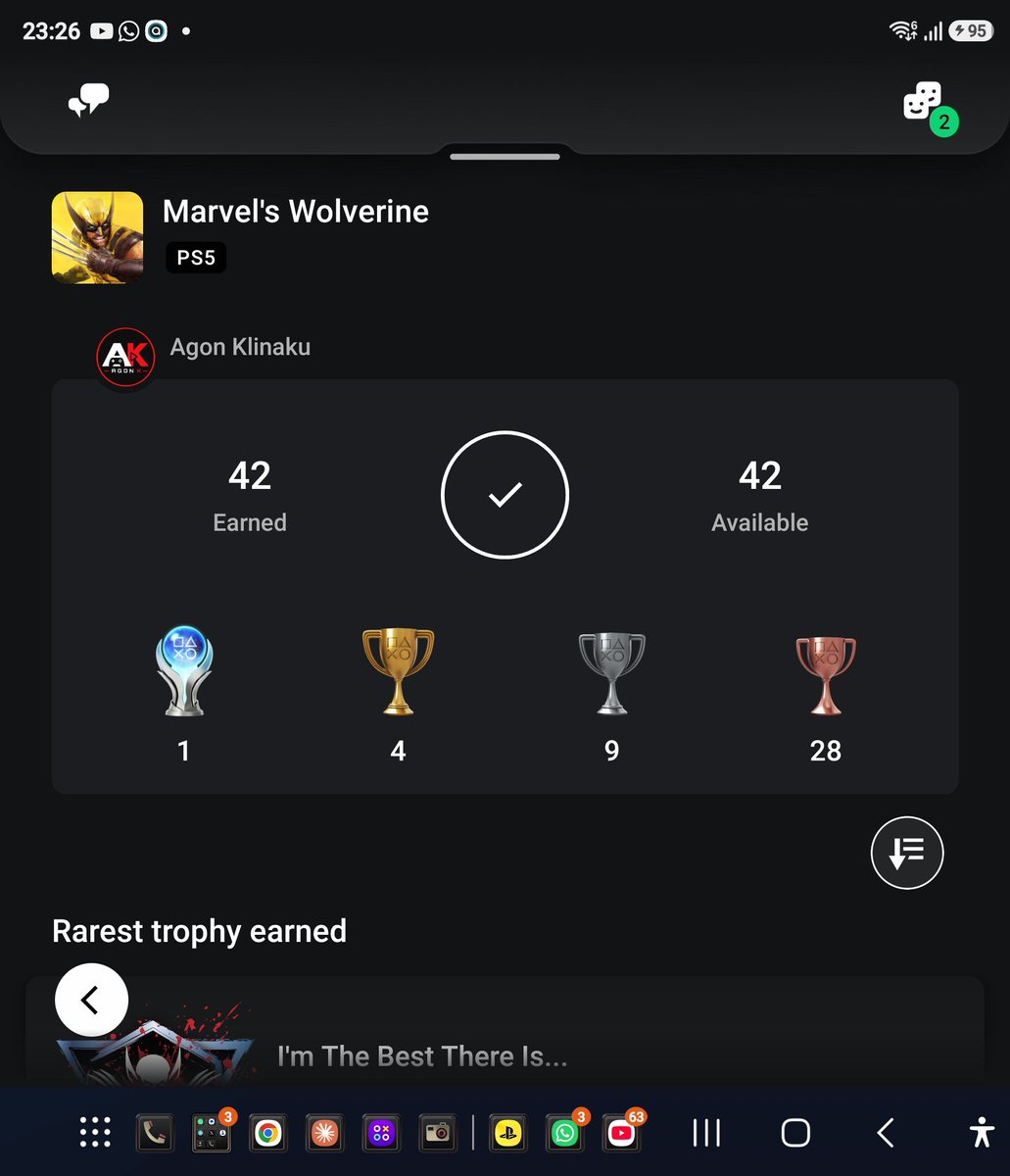 AgonKLetsPlay's tweet photo. 🏆 Just got the Platinum on Marvel's Wolverine!

Congrats @insomniacgames — the most accessible superhero game ever made. And huge congrats to Descriptive Video Works for outstanding audio description.

#MarvelsWolverine #InsomniacGames #AudioDescription #GameAccessibility #A11y https://t.co/dIJFzYoiIY