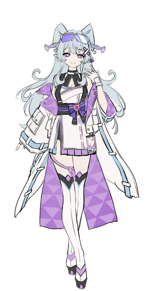 m1zukigyu's tweet photo. I love seeing the mizukis hoyofair outfit mockups ໒꒰ྀི´ ˘ ` ꒱ྀིა!! SO CUTE https://t.co/TPuPGuoOrn