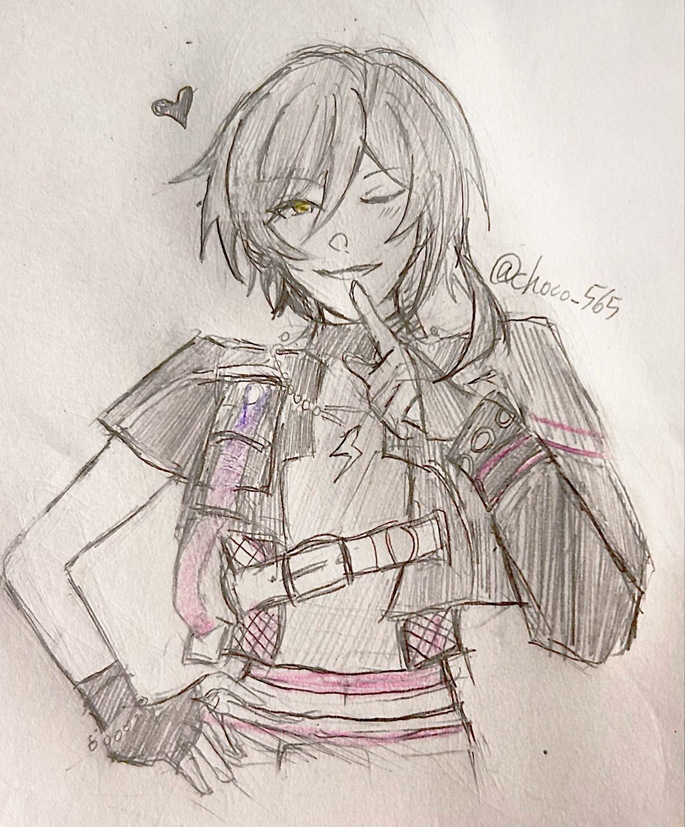 choco_565's tweet photo. 急いで新規絵を作成しました〜
TRIPの夏目くん大好きなんです（）
 #あんスタ_FA #逆先夏目 https://t.co/HHBHultduL