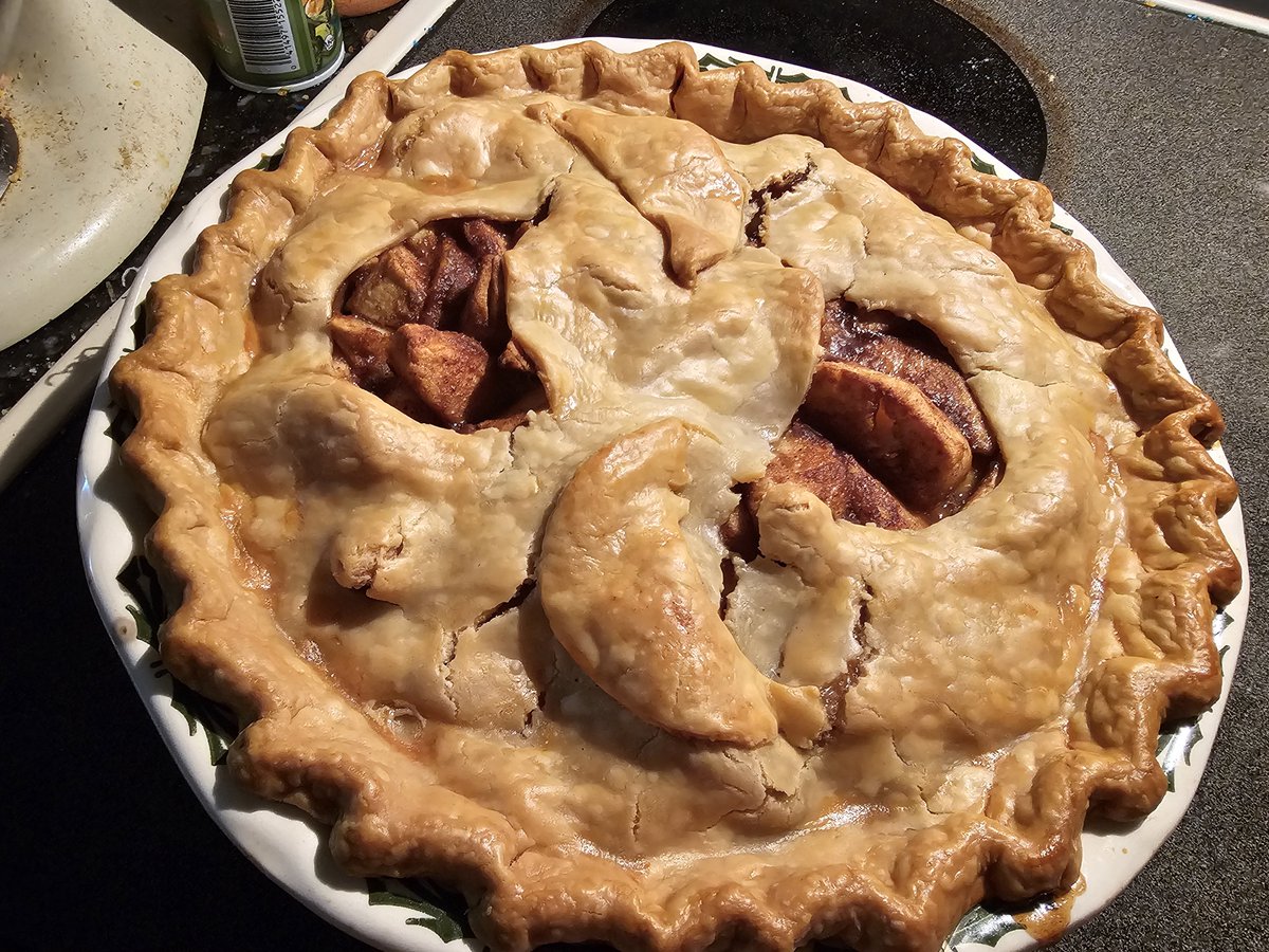 freoduwebbe's tweet photo. @tanpukunokami No cherry pie, but I made an apple one in July.  It was yummy. https://t.co/7NqbsRAJNU