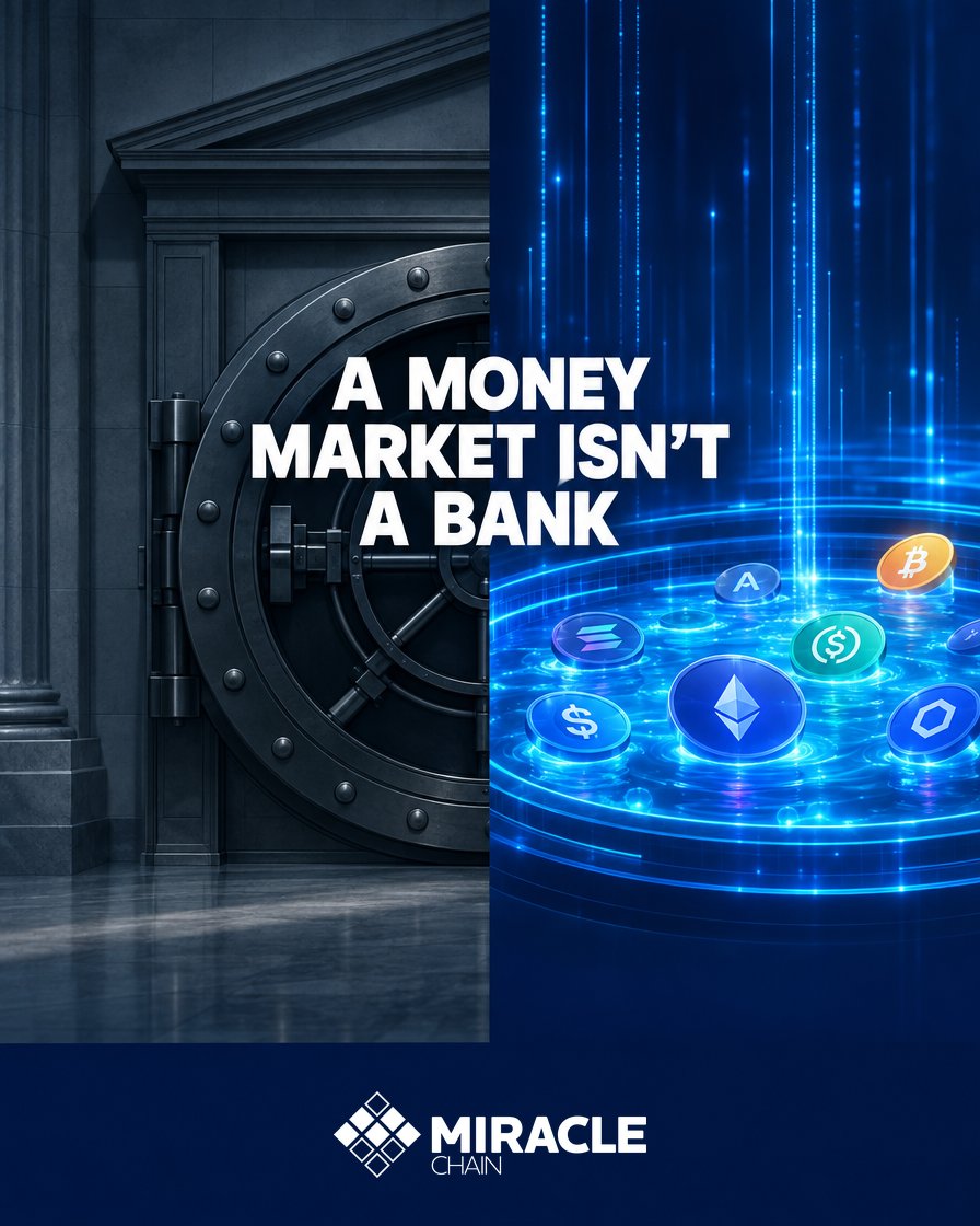 Miracle_Chain's tweet photo. A money market isn't a bank.

It's a pool of assets, priced by code,
where supply earns and borrow pays —
transparently, onchain.

Miracle Lending brings that to Miracle Chain. #MiracleChain #MiracleLending #DeFi https://t.co/f3toQySVI7