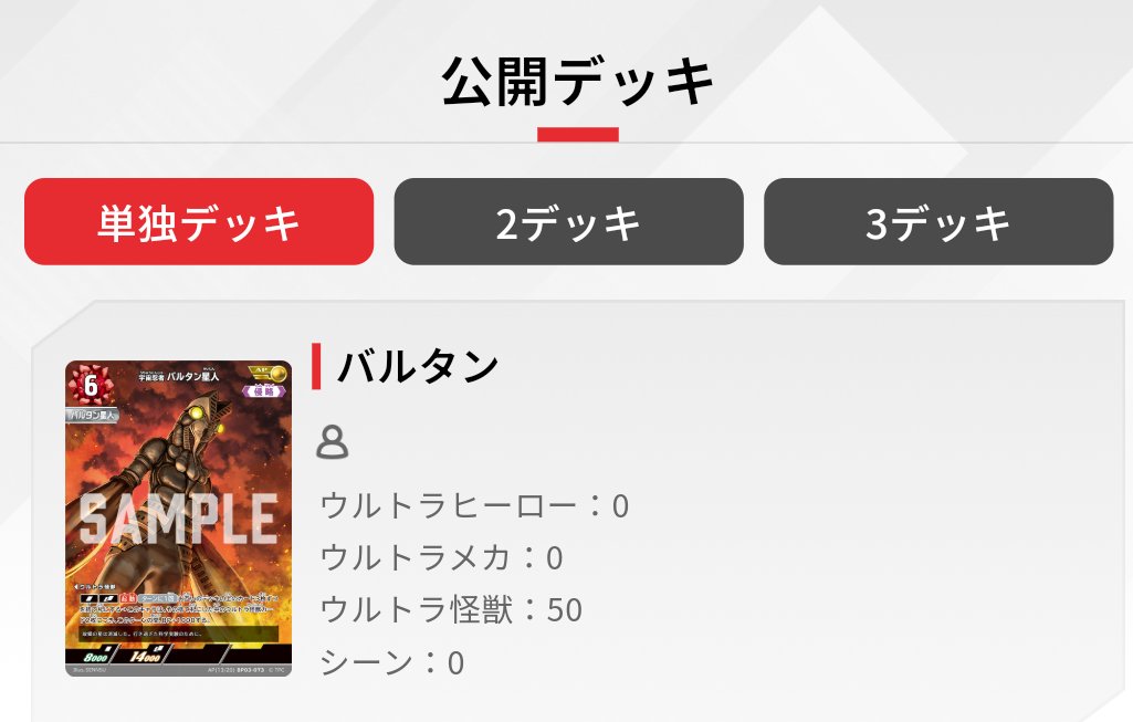 UlToys's tweet photo. 九州の人も、これはもっと怒っていいと思う。
(日本中で迷惑行為してるな･･)

セルフで本名・住所を開示し、メールまで公開して、運営から注意を受けている不正プレイヤーだけど、複数アカウントで店舗予選にも参加していた可能性があるようです。

戦績にデッキが1つ残っていたので、そのIDから検索したところ、九州の店舗予選が出てきました。

ウルトラリーグ ワールドチャンピオンシップ店舗予選
2025-10-13
カードラボ博多マルイ店

そこで1位を取っています。店舗予選の通過枠を1つ使っていたことになります。

実際に参加していたのが本人なのか、その親なのか、それとも第三者なのかは確認できません。

その後、九州のエリア予選にも出場したのかは、名前を変えられていたらこちらから調べることはできません。

一方で、本アカと思われるアカウントでは関西のエリア予選にも参加しています。

こういうのを見ると、複アカやアカウント共有を「ちょっとしたルール違反」で済ませていい話ではないと思う。

「バーン」「バンカニ」(漢数字の二の可能性もあり)が、当時複アカで使われていた名前のようです。

本人は「親と参加したいから」と説明していますが、チャレンジマッチやギャラクシーカップだけでなく、店舗予選への参加やアカウント共有まで含めて考えると、単に家族で参加したいという話だけでは説明しきれない部分があるように見えます。

少なくとも、複数アカウントやアカウント共有によって大会参加や予選枠に影響が出ていたのであれば、他の参加者にとっては決して軽い問題ではないと思います。

そして、何より腹立たしいのは運営の対応です。

店舗予選より前の時点で、該当プレイヤーについては詳細を含め、複数のプレイヤーから通報があったはずです。

それでも状況が改善されず、SNSなどで相当大きな騒ぎになるか、本人から「不正をしてしまったが、どうすればいいか」と自己申告でもされない限り、運営は動かないのではないかと思ってしまいます。

さらに、戦績履歴を非表示にし、TCG IDについても情報漏洩対策として非表示化した結果、外部から不正を検証しにくい状況になっています。

その一方で、その後はSNS上の懸賞やフレンド登録などでIDを利用する企画が始まり、十分な説明もないまま運用が変わっているように見えるのは、正直閉口せざるを得ません。

もちろん、不正対策は他社のTCGでも頭を悩ませる問題で、UCG運営だけを責めれば済む話ではないと思います。

ただ、日付間違いのような細かな事務的ミスも含めて、「そういうとこだぞ」とネットスラングで言いたくなる場面があまりにも多い。

今回の件も、運営からまともな発表がない以上、本来なら誰がどのような対応を受けたのか、外部から知る余地はありません。

だからこそ、今後も大会などで見かけた場合は、該当プレイヤーについてショップに通報・確認を行います。

「ウルトラリーグ」憲章って、センスのいいアイデアだと思っていました。

でも、一番適当に扱っているのが運営に見えてしまうのは本当に残念です。

国境も、時代も、価値観も、(ルールも)。
しばられるものなんて何もない。

……では、さすがに困る。

#ウルトラマンカードゲーム