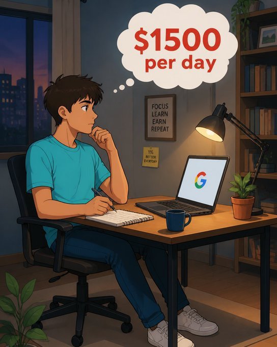 Jerin_AI's tweet photo. Ready for a fresh way to earn online?
Google is paying $1,500 a day — and you don’t need a resume.

All it takes is:
- A phone
- Internet access
- 5 minutes a day

To get the details:
- Like this post
- Comment “Google”
- Retweet
- Follow me so I can DM you the details https://t.co/6616EwWOAP