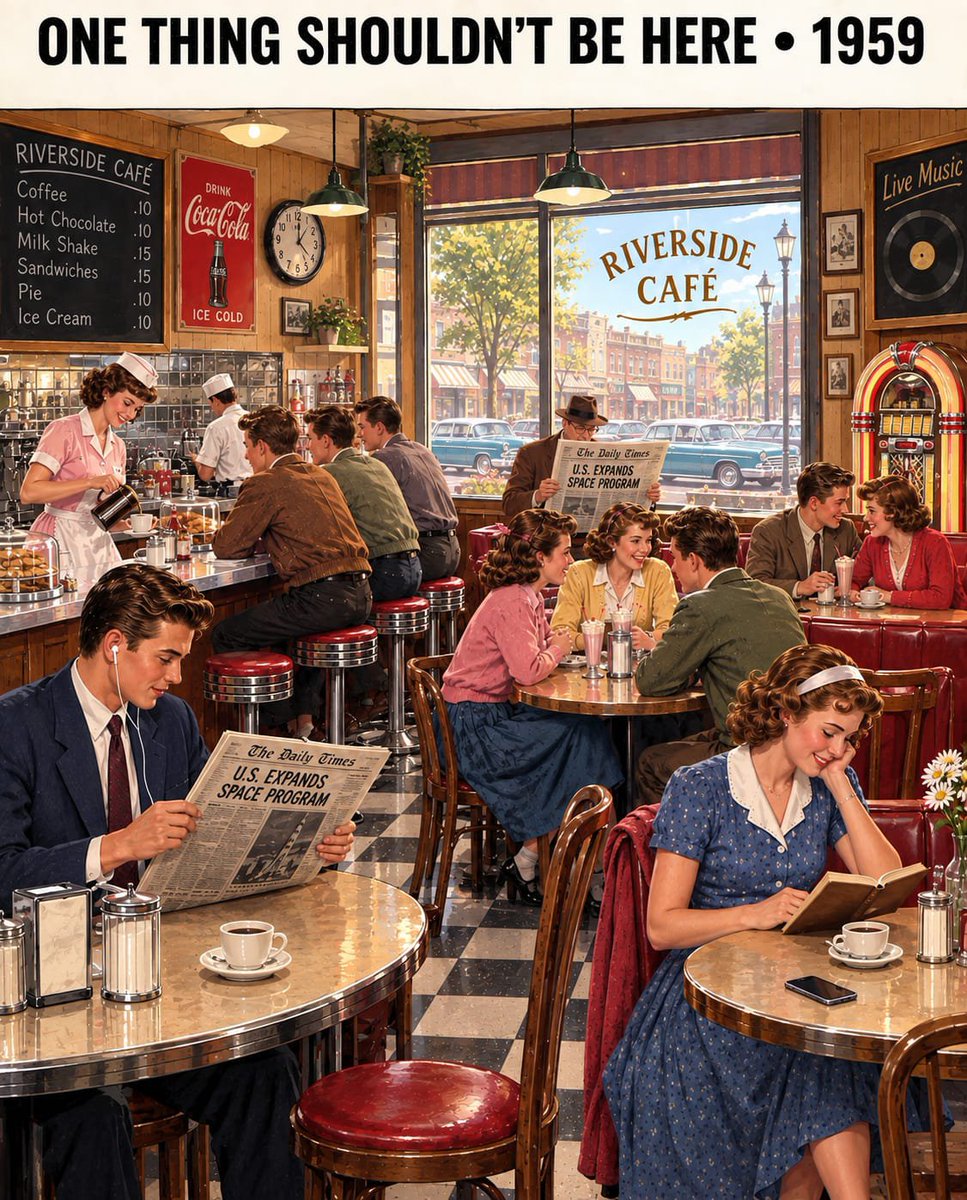 Simii0__'s tweet photo. One thing shouldn't be here in 1959

Can you spot ? 

Winner will get $2000 https://t.co/Vhlwob2dm7
