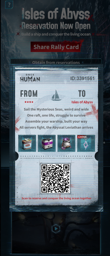 RorryRyan's tweet photo. @OnceHuman_ Reposted and quoted the post, pinned it to my profile, and wrote a short poem about the event

@OnceHuman_ ⚔️Isles of Abyss🌊

The ocean awakens
The fearless rise
Build your ship
Conquer the abyss
Reserve now claim your rewards and rule the living sea

#OnceHumanOcean https://t.co/pHIcUsqIEB