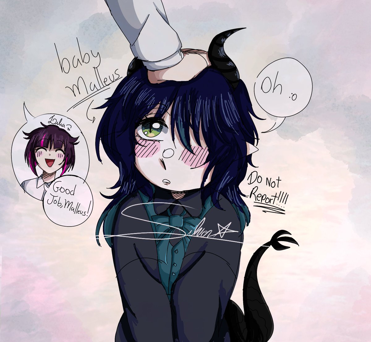 SilverBeuty's tweet photo. Primeiro desenho q eu posto aaiiaiaiai😰❤️‍🩹
Baby malleuuuss💕💕💕 #malleusdraconia  #twistedwonderlannd #liliavanrouge https://t.co/qyhMKthoSv