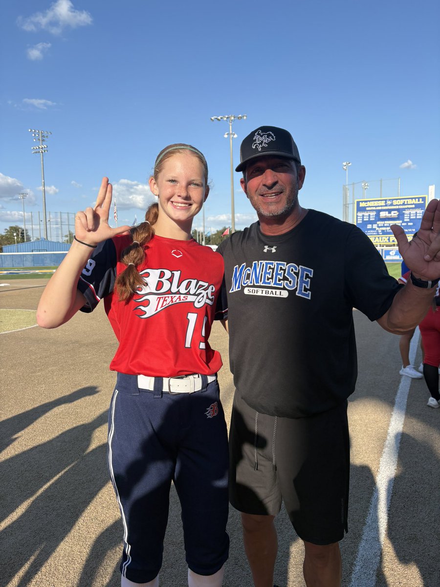 brookeboerger's tweet photo. Thank you @LandreneauJames, @CoachEmPhillips and all those that helped at the @McNeeseSoftball team softball camp. Thanks for the experience, the drills and what it takes for that next level! Can’t wait to be back! 
@TXBlazeGoldKTX https://t.co/1yGAwzOlQ6