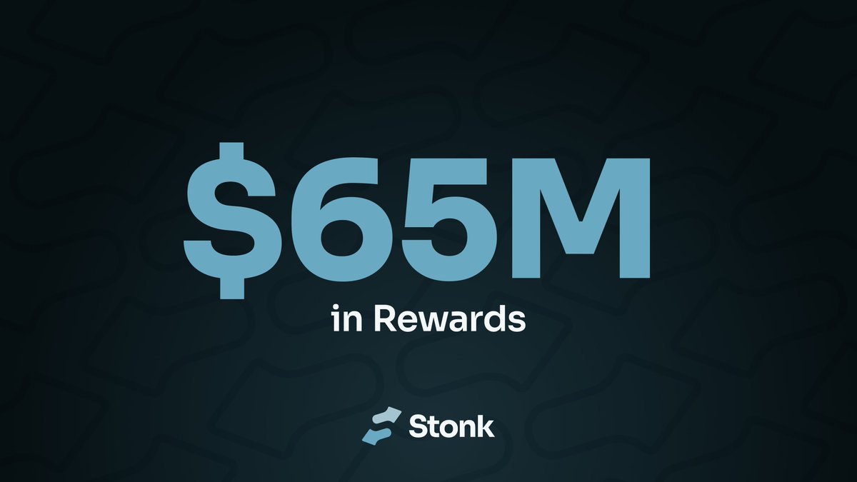 LaunchOnSF's tweet photo. $65,000,000 in rewards have now been sent to holders of StonkFun reward coins. https://t.co/UvyZvEqiQj