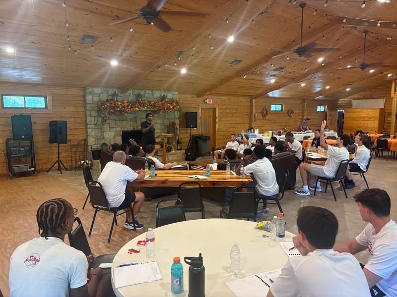 ReddiesMBB's tweet photo. 2026 Character Academy! Filled with activities, guest speakers and most importantly a time to share, grow and become cohesive for this season and the rest of our lives. On the court success is always important, but nothing trumps growing as young men. #NoMereBeast #TeamTogether https://t.co/fhkILmLZFi