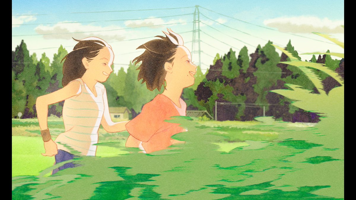 lookback_movie's tweet photo. ║劇中アニメーションスチール初解禁║

✦ 藤野と京本の美しい世界を映し出す——
ロトスコープによる
劇中アニメーションスチール4点解禁✦ 

そして、原作者 #藤本タツキ とロトスコープアニメーション監督 #久野遥子 によるスペシャル対談も公開しました！ぜひご覧ください。

❏ 藤本「あのアニメーションパートだけ観ても感動しましたし、きっとご覧になる皆さんも泣いてしまうと思います」

❏ 久野「京本と初めて会って
火がついた時のような贅沢な体験でした」

▼詳細はこちらから
https://t.co/Rbahd5W4yM

#実写ルックバック