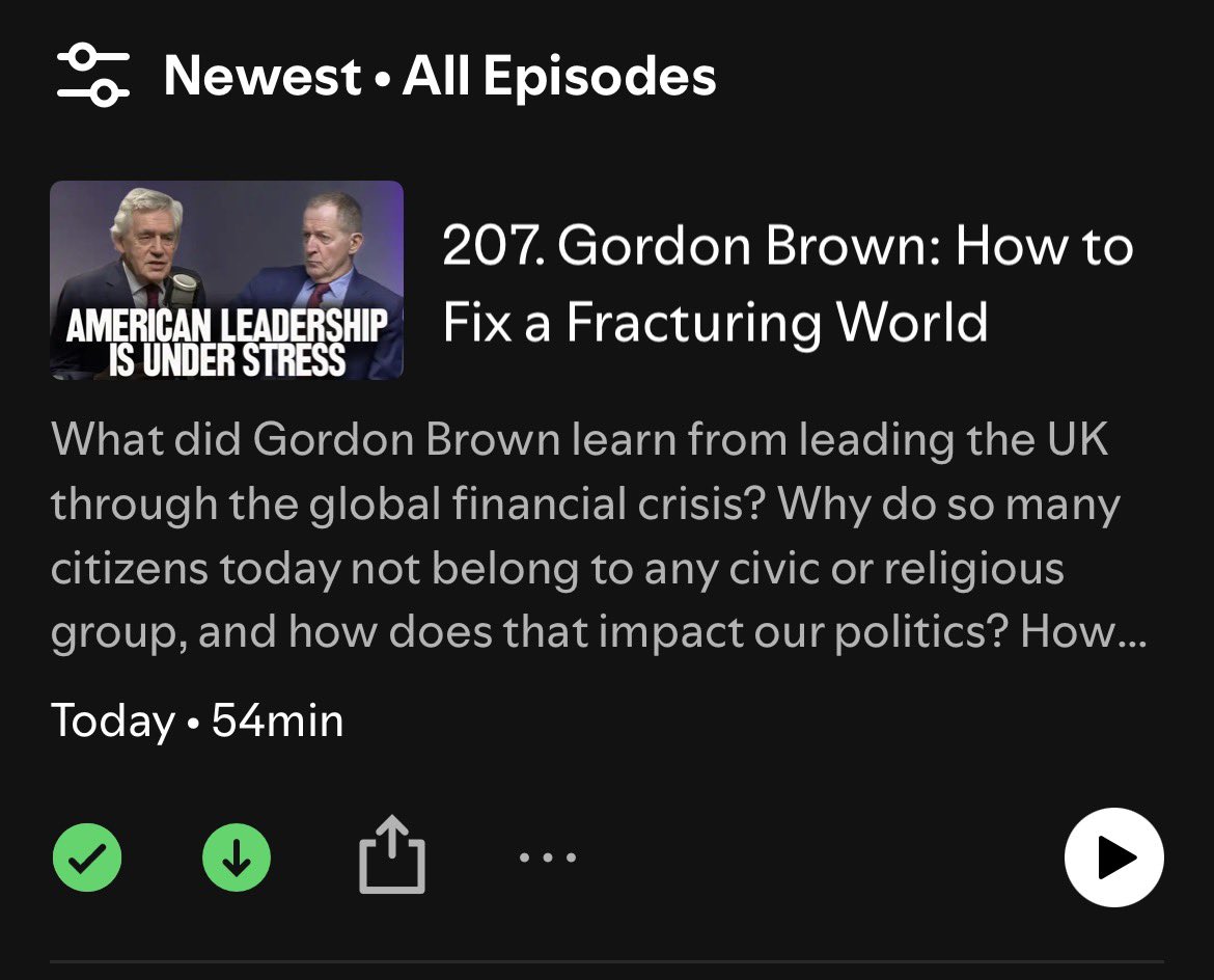 GBrownArchive's tweet photo. 🚨| NEWS
The latest @RestIsPolitics Leading episode featuring Gordon Brown is now live! https://t.co/k4aBPYGreD