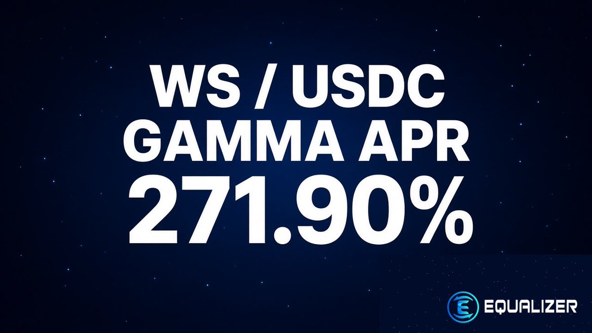 Equalizer0x's tweet photo. $S making moves.

so are the APRs.

wS / USDC Gamma · 271.90%

https://t.co/fhWK5PMEE2 🫡 https://t.co/Kw1ik5wgSp