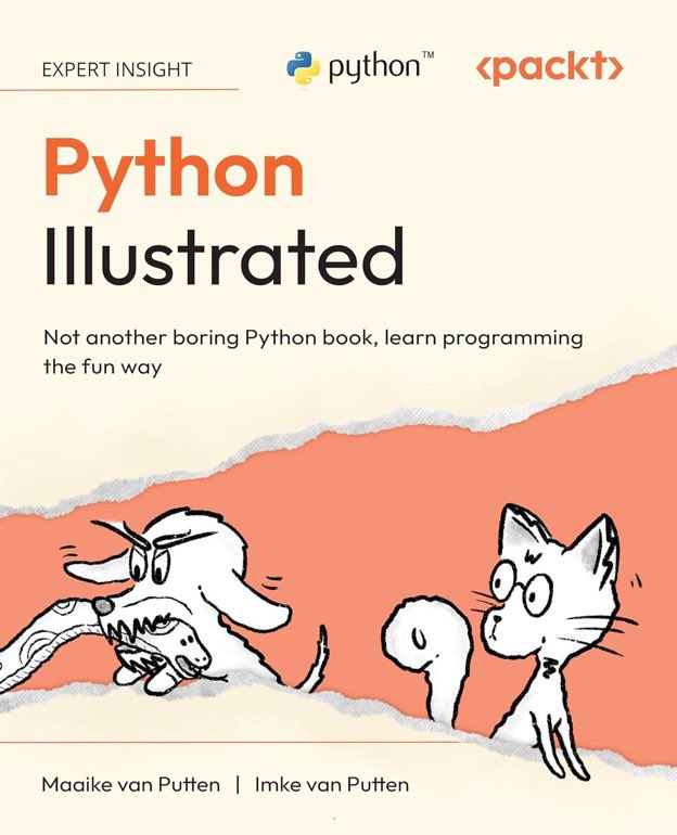 KirkDBorne's tweet photo. 4 book choices to Learn Python (for beginners):

1) Python Illustrated: https://t.co/1z805u7BWc

2) Master Python Fundamentals: https://t.co/u8odRjiU4K

3) 7-Day Python Crash Course: https://t.co/GHqdw7oSXP

4) Python Crash Course [3rd Edition. A Hands-On, Project-Based]: https://t.co/9CamVbs2Xc (over 1.5M sold)
