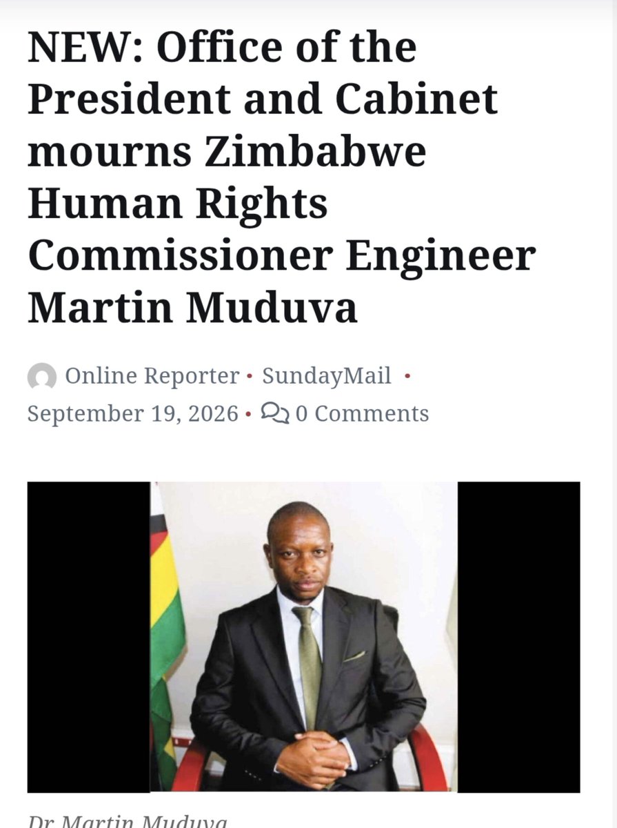 rodzadot's tweet photo. An engineer and an academic dedicated his life to the nation. Dr Muduva served as Commissioner of the Zimbabwe Human Rights Commission from 19 December 2024, bridged technology &amp; human rights, championing digital rights, data protection, online safety and ethical governance of AI https://t.co/jLmlZ6ecX5