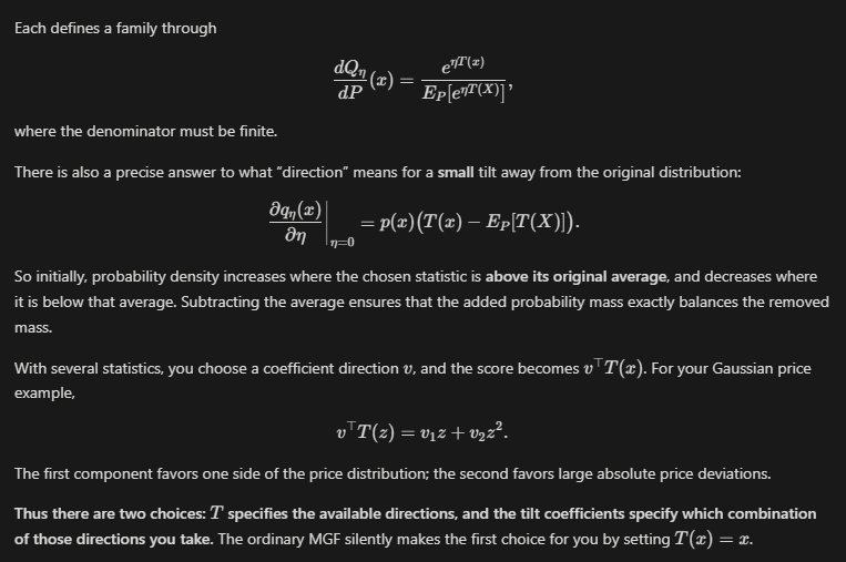 alz_zyd_'s tweet photo. There's really no point reading math textbooks any more. Say you want to learn about moment generating functions and their link to exponential families; it's just a query away https://t.co/dz7ULtgBoP
