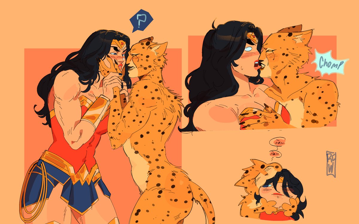 RatlovesDC's tweet photo. #wondercheetah when my girlfriend gets cuteness aggression https://t.co/EpMHqIzuC3