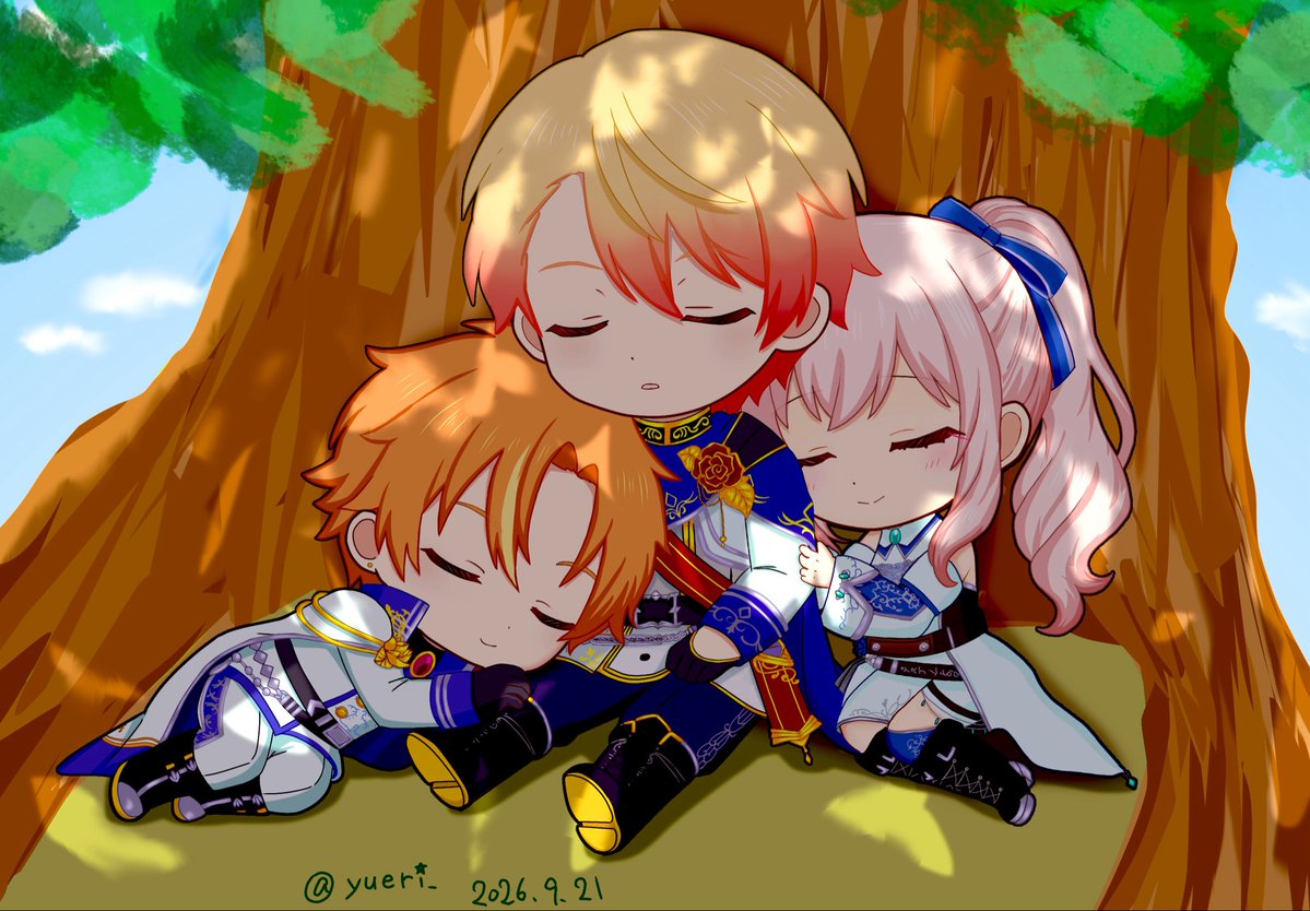 yueri_'s tweet photo. 🥞🌟､🎀　騎士パロ⚔️
人物の細かい調整､修正及び､背景を描き足してみました！ https://t.co/wFKq6YhCan