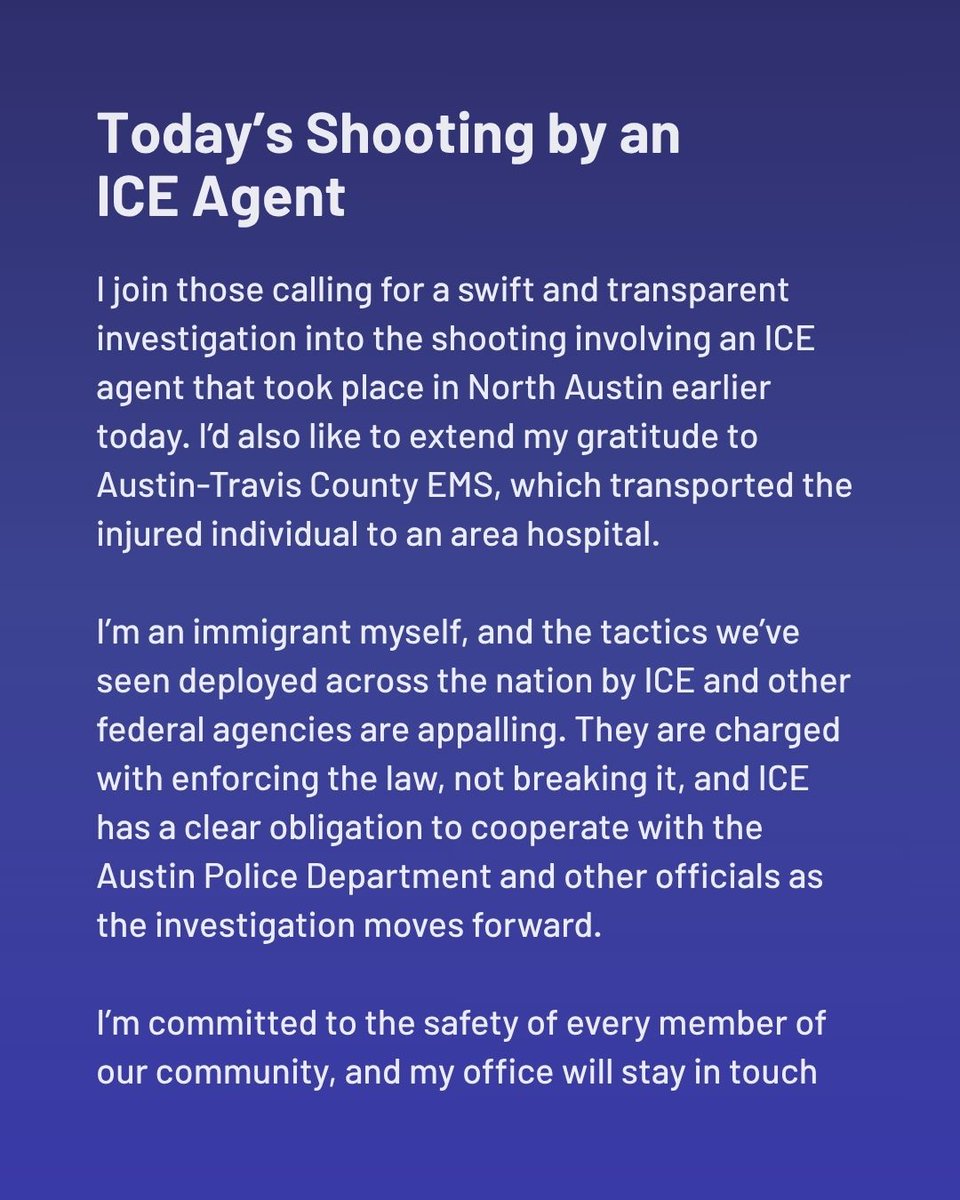 Today's shooting by an ICE agent
