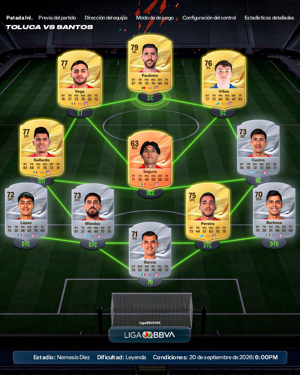 TolucaFC's tweet photo. Armando nuestro Ultimate Team 🎮

@easportsfclatam https://t.co/HxfHRrmOW5