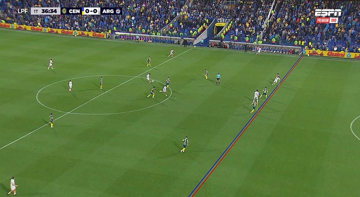 linemanlpf's tweet photo. ✅ Había un fino offside de Tomás Molina en el gol anulado a Argentinos Juniors. El trazado de líneas del VAR optó por un frame incorrecto a mi parecer. El pase de Oroz ya había salido. https://t.co/Ip1DqHIPR9