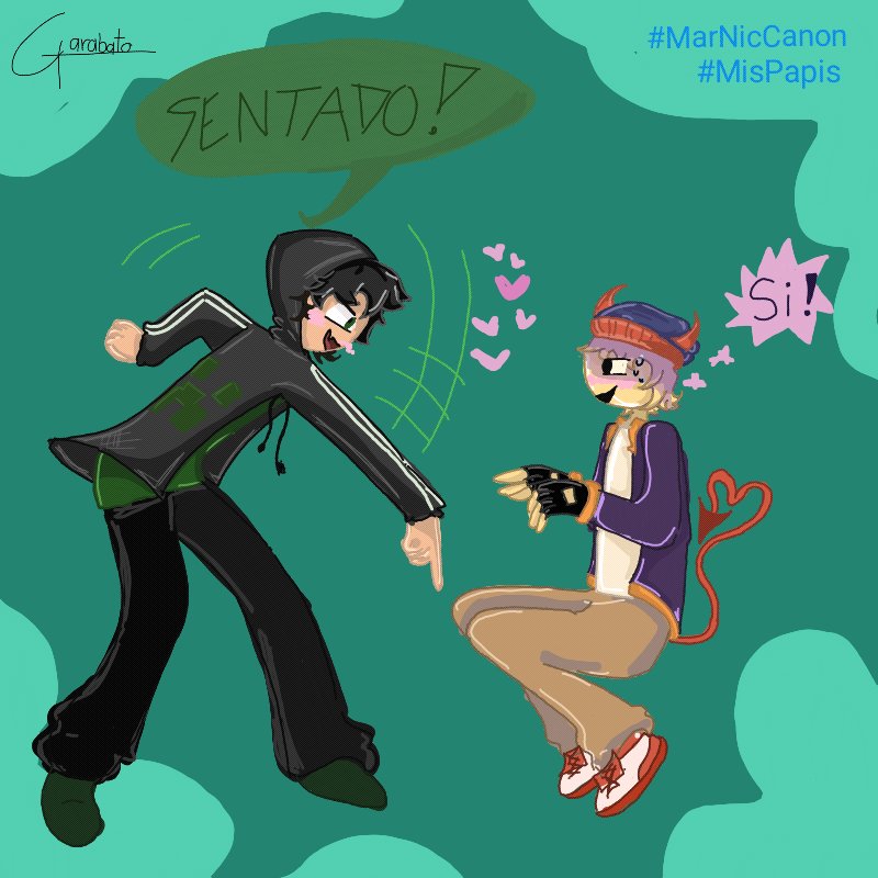Unknown_1uwu's tweet photo. MIS PAPIS!!! 🗣️☝🏻🔥🔥🔥 VIVA MARNIC!!!!!! 💚×💜!!!!! 

(todo horrible me quedo xd)

#Canon #MisPapis #MarNicCanon #Humor #XD https://t.co/jrTzVw4VDH
