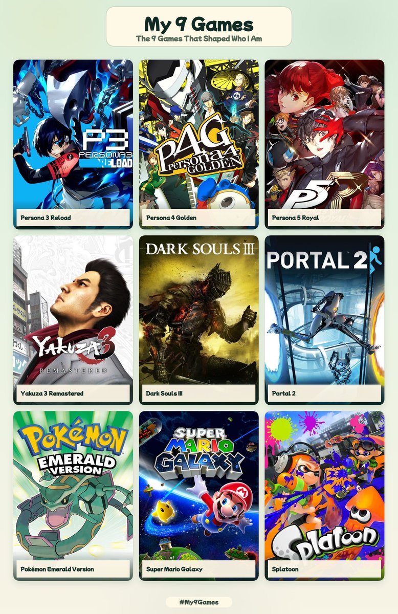 finzzap's tweet photo. 9 games that define me🦈💕

i don't think there are any words that can describe how important the yakuza and persona series are to me https://t.co/jwqyAGLqfX