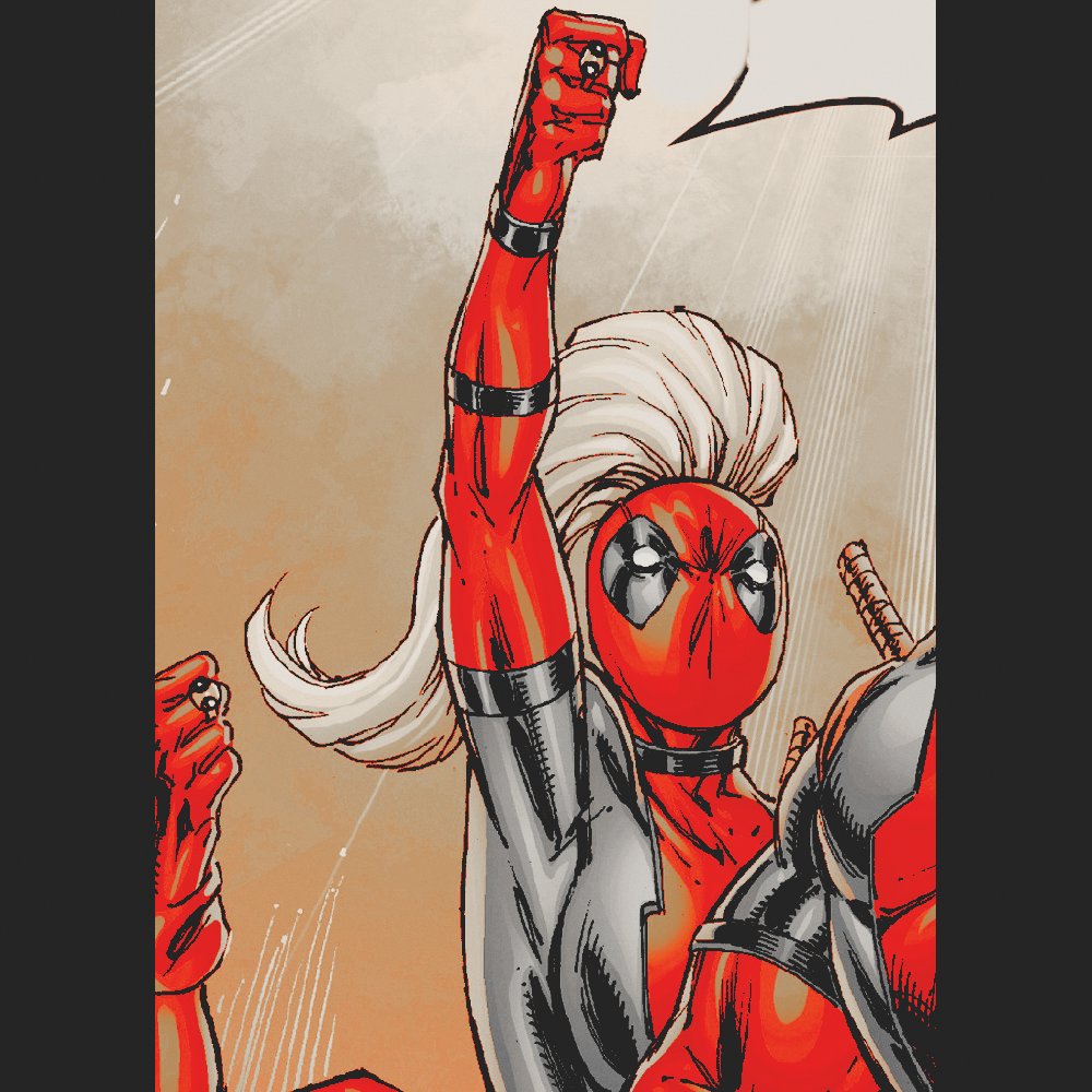 ladykatanas's tweet photo. "Lady Deadpool &amp; Wolverine! Can't you see it? We'll be the next big duo, like Destiny's Child after Beyoncé left, or De Niro and the short guy!" https://t.co/K7fxiGj8AW