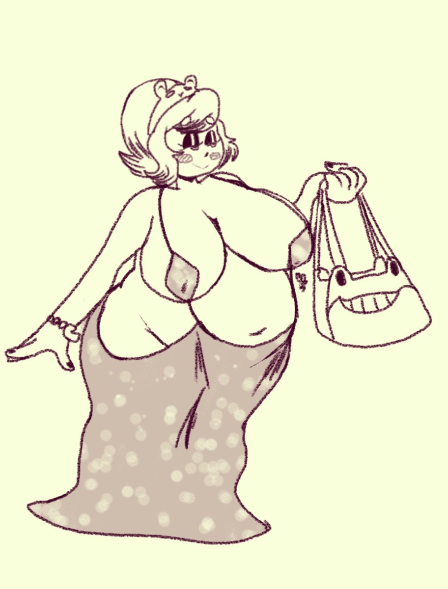 gingerswag129's tweet photo. Phoebe!

Shes trying on a sparkly new gown she saw her favorite idol wearing at an awards show once!
(based on an outfit I saw on the butterfly app) https://t.co/KeJy8cXds2