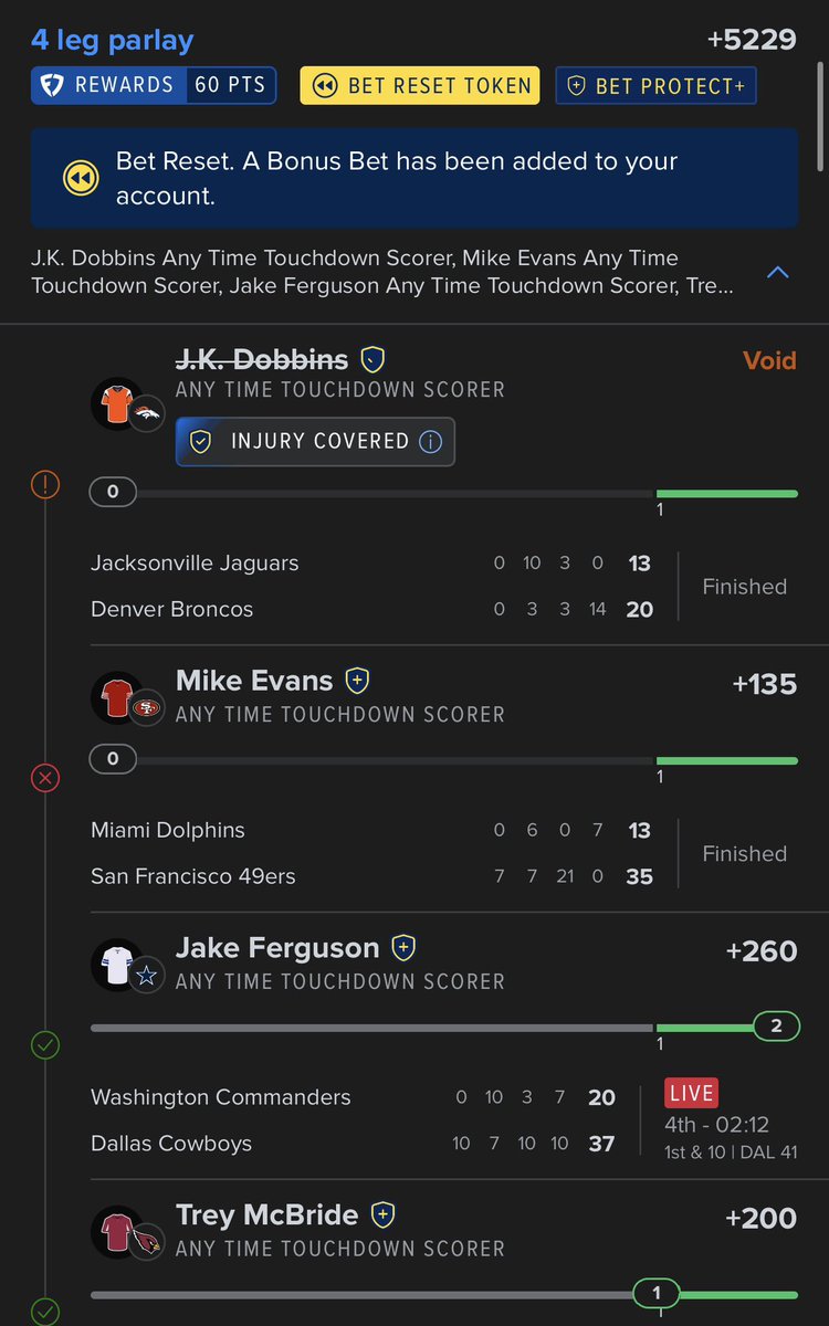 PatTheBatBets's tweet photo. HOW IS EVANS NOT COVERED !?@FanDuel_Support https://t.co/SySTQXOIYf
