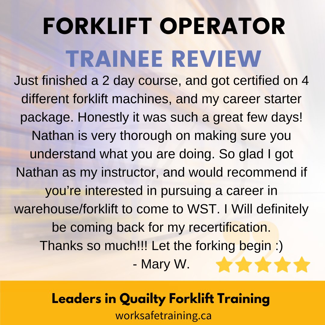 worksafetrain's tweet photo. 🚜 “LET THE FORKING BEGIN!” 😂
Mary completed her Career Starter training—4 forklifts in 2 days!
⭐ “Nathan is very thorough.”
Hands-on training. Real skills. Job-ready confidence.
📍 Scarborough + Mississauga
#ForkliftJobs #TorontoJobs #jobsearch #forkliftlicence https://t.co/1puhJO8lSd
