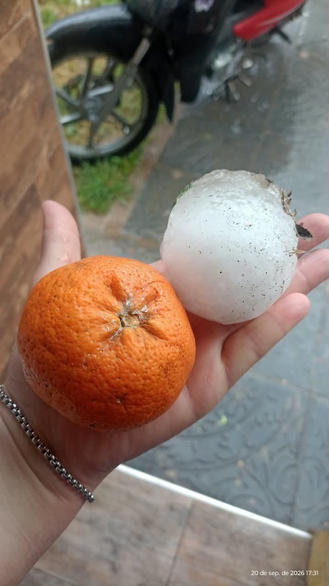 JuaniAyoroaOK's tweet photo. INFO> Brutal caída de granizo en La Francia, Córdoba está tarde🧊. Miren ese tamaño...
#Cordoba #granizo #tormenta #Argentina https://t.co/zds1DY9Ust