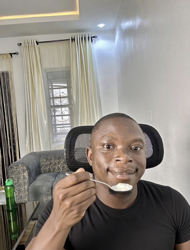 official_Disman's tweet photo. Congratulations to me I just got myself a brand new iPhone 18 pro max after drinking garri for 3 months.

But Na the carton I buy, pouch next. https://t.co/nDiFzXBV5h