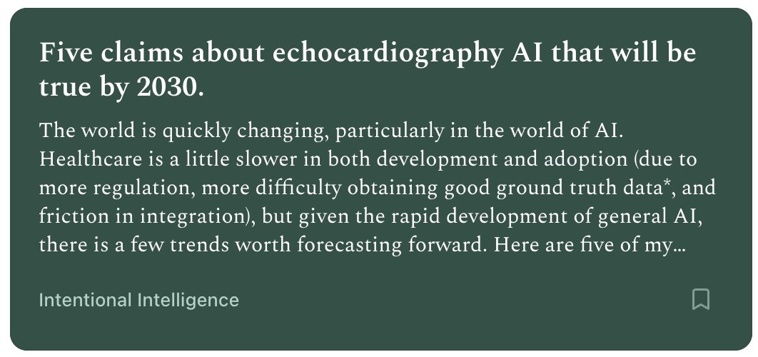 David_Ouyang's tweet photo. Thanks for the tweet @venkmurthy! Excited to share some of my opinions on what happens next for medical image AI. https://t.co/5Q69ir9SeK